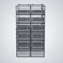 12 Pack of Plastic Stackable Shoe Boxes