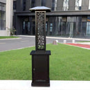 77" Tall - Hiland Glass Tube  - Wood Pellet -AZ Patio Heaters - 72,000 BTU's