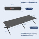 Adults Kids Folding Camping Cot-Gray
