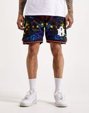 Almighty Nyc Paint Splat Mesh Shorts
