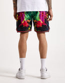 Almighty Nyc Paint Splat Mesh Shorts