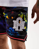 Almighty Nyc Paint Splat Mesh Shorts