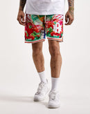 Almighty Nyc Paint Splat Mesh Shorts