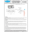 Bobrick B-540 Surface-Mounted Toilet Tissue Dispenser & Utility Shelf