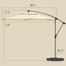 Malta 10ft Cantilever Umbrella | Abba Patio
