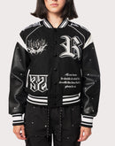 Grindhouse Rhinestone Varsity Black Jacket
