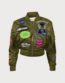 First Row Bomb Olive/Pink Jacket