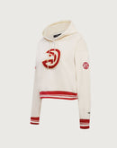 Pro Standard NBA Atlanta Hawks Retro Classic Rib Cropped Hoodie