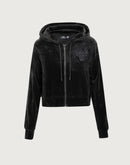 Pro Standard NBA Chicago Bulls Triple Black Velour Zip Hoodie