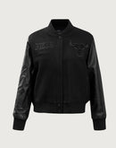 Pro Standard NBA Chicago Bulls Triple Black Wool Varsity Jacket