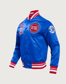 Pro Standard NBA Detroit Pistons Retro Classic Rib Satin Jacket