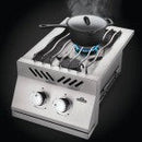 Built-in 500 Series Inline Dual Range Top Burner, Stainless Steel Cover