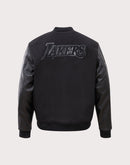 Pro Standard Los Angeles Lakers Triple Black Varsity Jacket