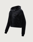 Pro Standard NBA New York Knicks Triple Black Velour Zip Hoodie