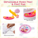 Baby Activity Center Height Adjustable Baby Bouncing Saucer With Interactive Toys-Pink