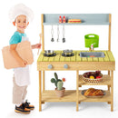 Backyard Pretend Play Toy Kitchen With Stove Top