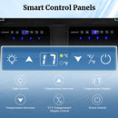 2-in-1 Beverage and Wine Cooler With Independent Temperature Control and LED Lights-Silver