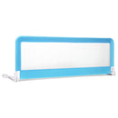 59 Inch Folding Breathable Baby Bed Rail Guard With Safety Strap-Blue