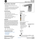 Bradley - S53-3700-RL3-PC - Touchless Counter Mounted Sensor Faucet, .35 GPM, Polished Chrome, Zen Series