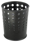Safco 6 gal. Round Black Wastebasket, Package Quantity 3 - 9740BL