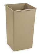 35 gal. Square Beige Trash Can - 7YA66