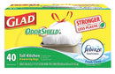 Glad 13 gal. LLDPE Extra Heavy Trash Bags, Coreless Roll, White, 40PK - 78361