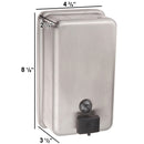 Sustainable Supply, SD6700, Commercial Soap Dispenser, Stainless Steel, Surface Mount