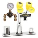 Speakman SEF-1814-TW Battery Operated Sensor Eyesaver Eyewash Faucet with 8 In. Deck Plate, Above Counter Mixer & Thermostatic Mixing Valve