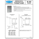 Bobrick B-165 4836 Channel-Frame Mirror 48x36