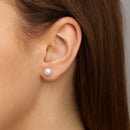 14K Yellow Gold Pearl Studs