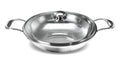 Preethi Metallica Collection Triply Stainless Steel Kadai with Glass Lid, 20 cm, Gas & Induction Compatible, Metal Spatula Friendly
