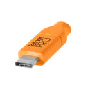 Tether Tools TetherPro USB-C to 2.0 Mini-B 8-Pin, 15’ (4.6m) ORG