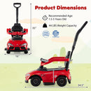 3-in-1 Toyota Licensed Foot-to-Floor Stroller Sliding Walking Toy-Red