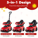 3-in-1 Toyota Licensed Foot-to-Floor Stroller Sliding Walking Toy-Red