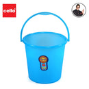 Cello Plastic Frosty Bucket Deluxe | 18 Liters | Light Weight and Easy to Carry | Strong and Durable Buckets | Perfect for Use in Bathrooms, Kitchen & Wet Utility Areas