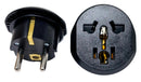 Grounded American to German Grounded Shucko Plug Adapter