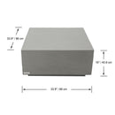 Elementi Home - Colorado 34" Square Concrete Coffee Table FCG05
