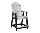 Berlin Gardens, Comfo Back Counter Chair, Seashell on Black