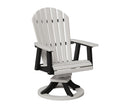 Berlin Gardens, Comfo Back Swivel Rocker Dining Chair, Seashell on Black