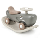 Convertible Rocking Horse and Sliding Car With Detachable Balance Board-Dark Gray