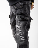 Preme Ripped Cargo Pocket Jeans