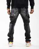 Preme Ripped Cargo Pocket Jeans