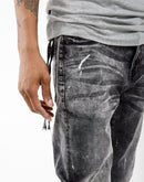Preme Washed Distressed Knee Denim