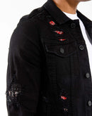 Preme Crystal Bandana Jean Jacket