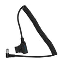 Kondor Blue Coiled 16 to 32" D-Tap to 5.5 x 2.5mm DC Right Angle Cable (Black)