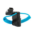 Kondor Blue Coiled 16 to 32" D-Tap to Canon LP-E6NH Dummy Battery Cable (Blue)