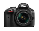 Nikon D3400 DX-format Digital SLR Camera w/ 18-55mm DX G VR Zoom Lens Black