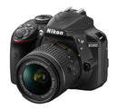 Nikon D3400 DX-format Digital SLR Camera w/ 18-55mm DX G VR Zoom Lens Black