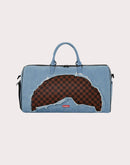 Sprayground Denim Shark Duffle Bag