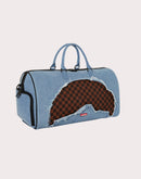 Sprayground Denim Shark Duffle Bag